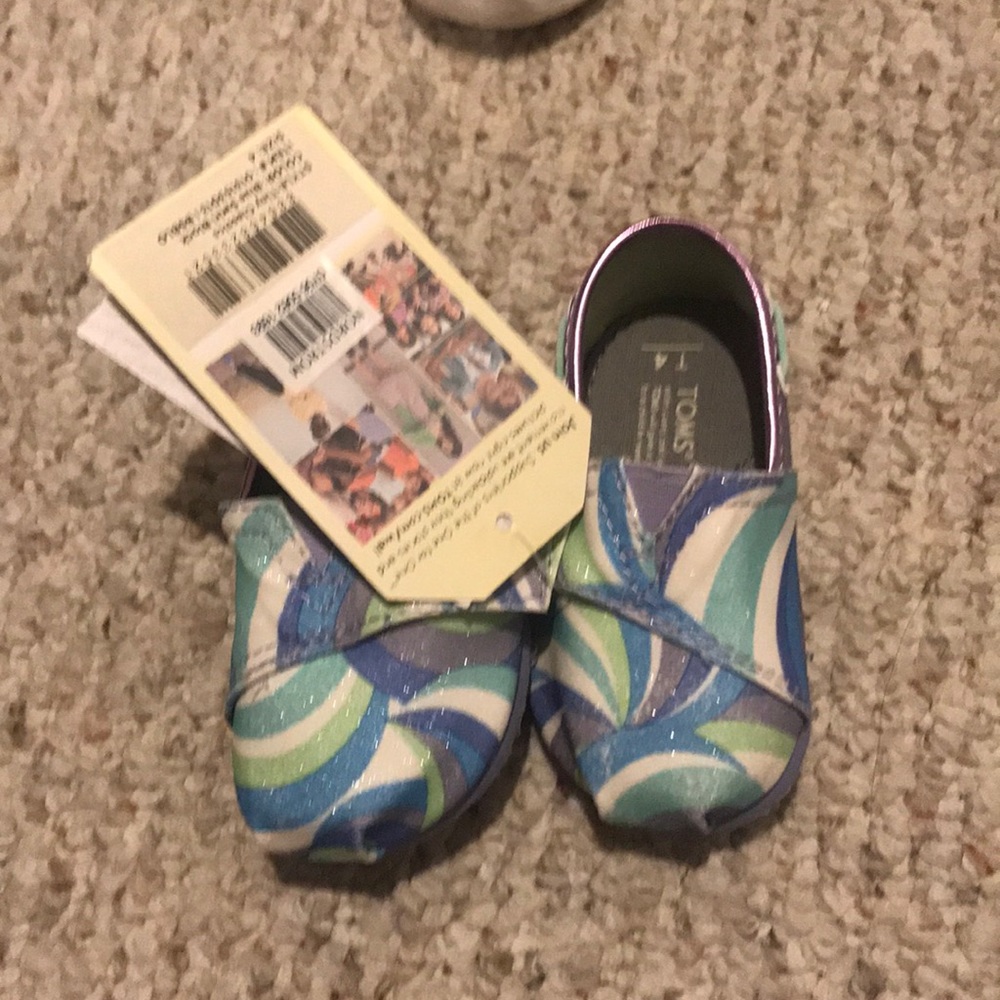 Toms multi color slip ons